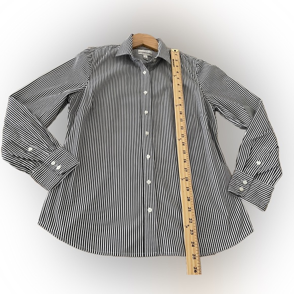 J. CREW Women’s Long Sleeves Shirt Size:PM Black & White - Picture 4 of 5